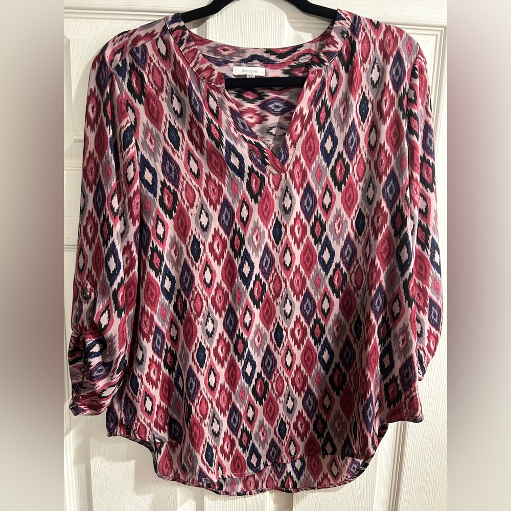 M BLOUSE from Maurices. Beautiful pattern, just don’t wear it anymore.